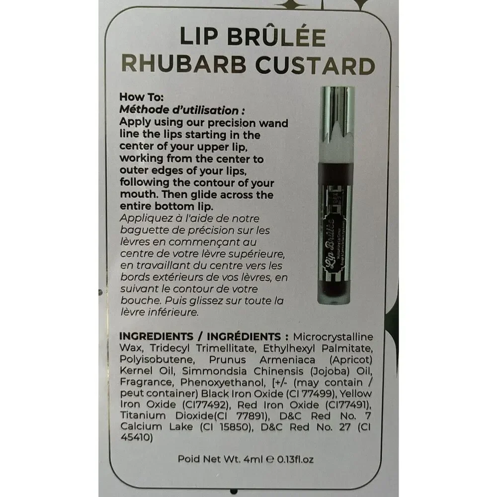 The Beauty Crop Lip Brulee High Shine Lip Creme Rhubarb Custard NEW